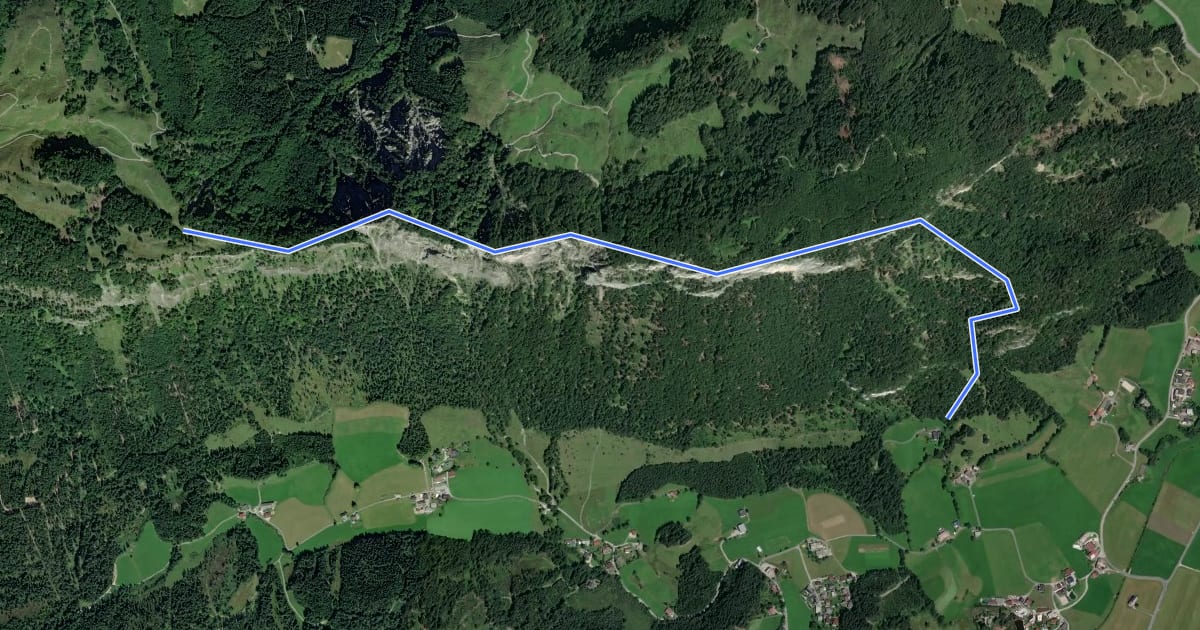 Маршрут Wanderweg 9 - Niederkaiser на спутниковом снимке