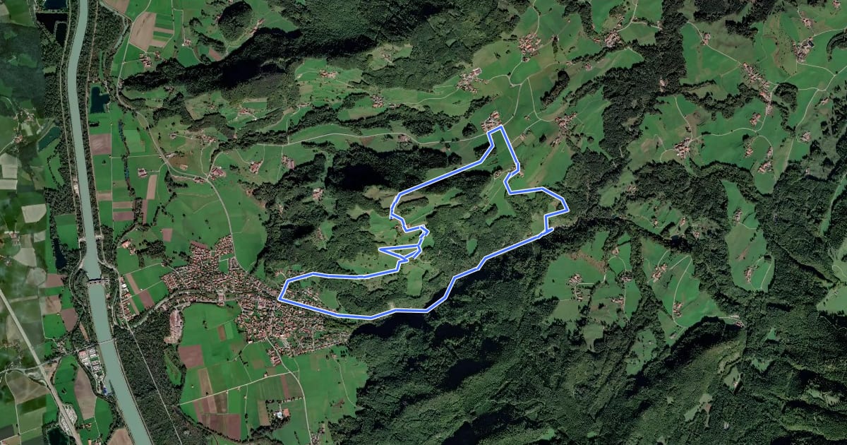 Маршрут Wanderweg 9 - Nußdorf на спутниковом снимке