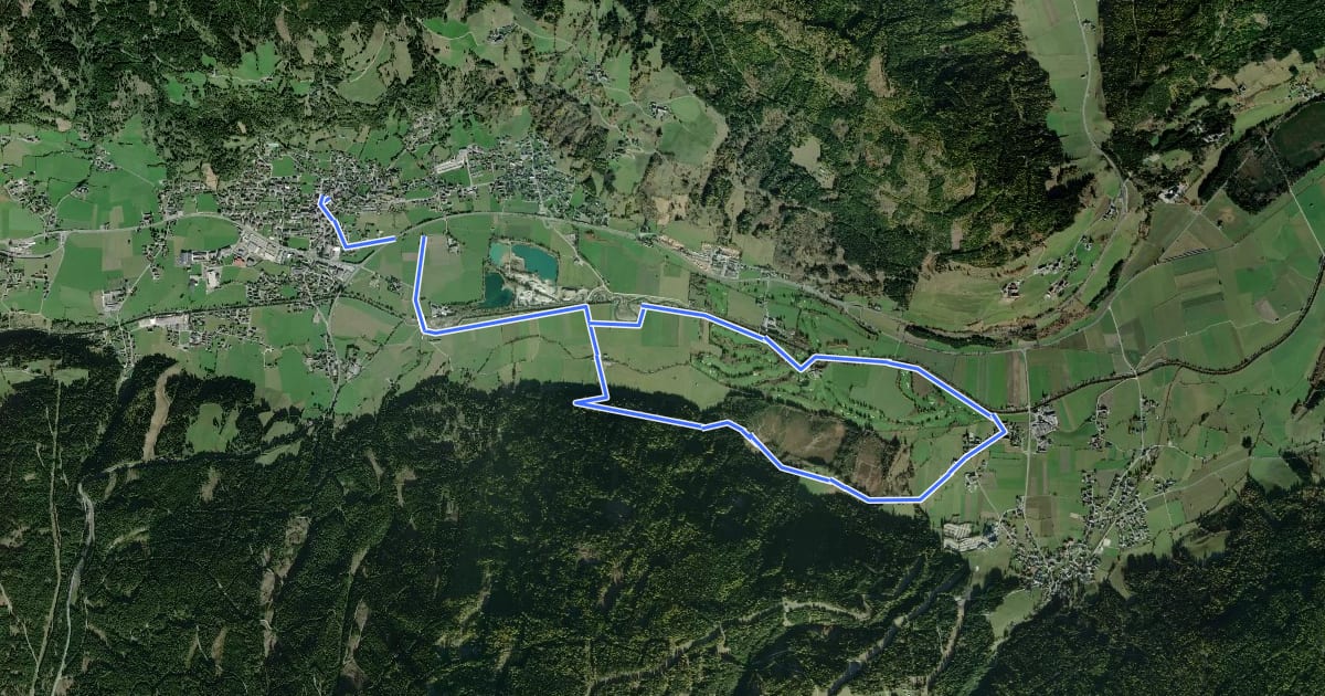 Маршрут Wanderweg 90, Saumoos - Rundwanderweg на спутниковом снимке