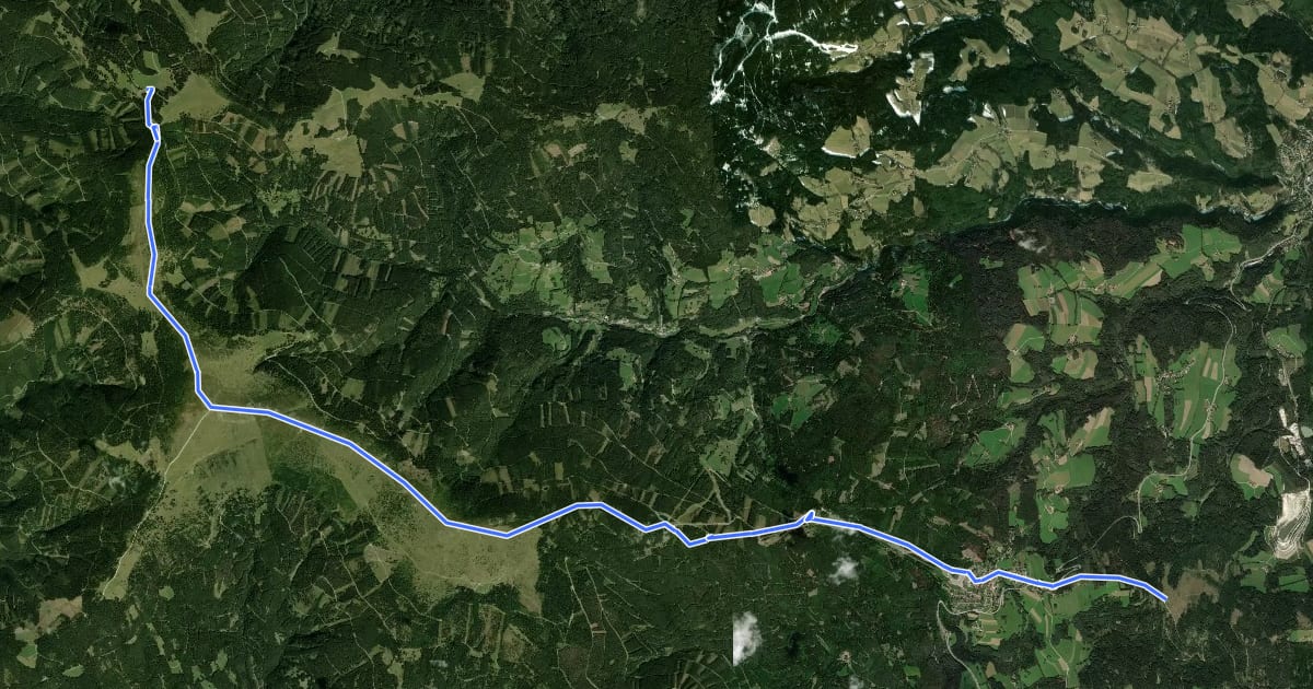 Маршрут Wanderweg 902 на спутниковом снимке