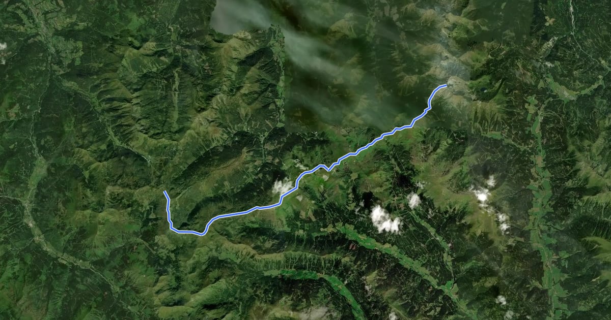 Маршрут Wanderweg 902 на спутниковом снимке