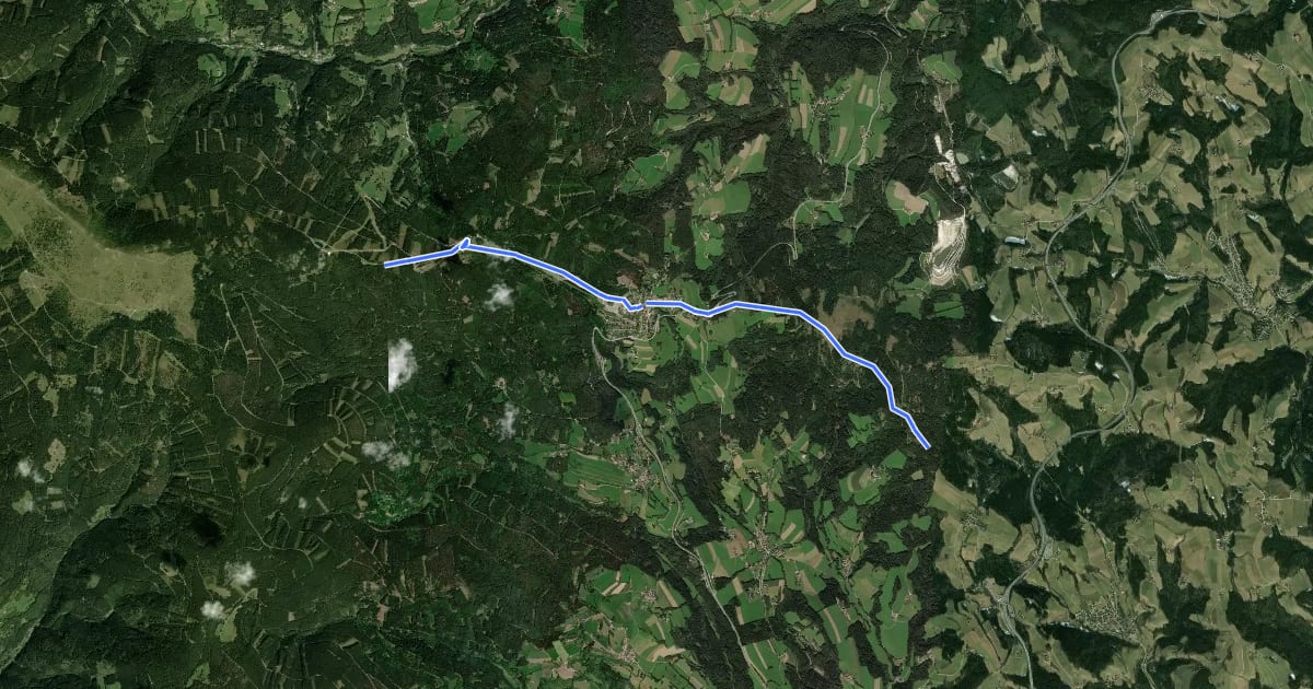 Маршрут Wanderweg 907A на спутниковом снимке