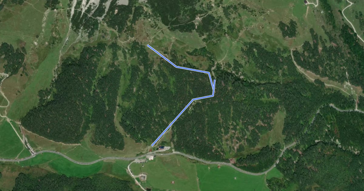 Маршрут Wanderweg 91 на спутниковом снимке