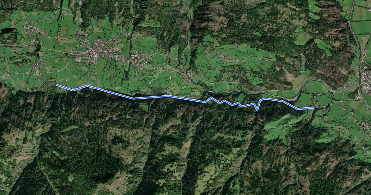Маршрут Wanderweg 91 на спутниковом снимке