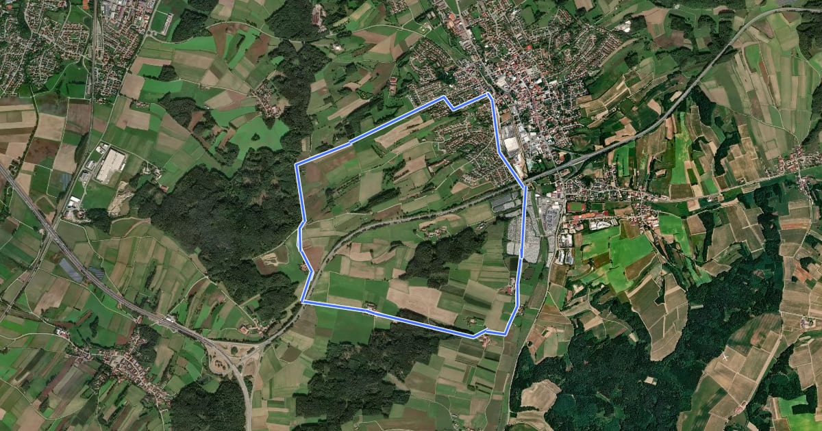 Маршрут Wanderweg 91 на спутниковом снимке