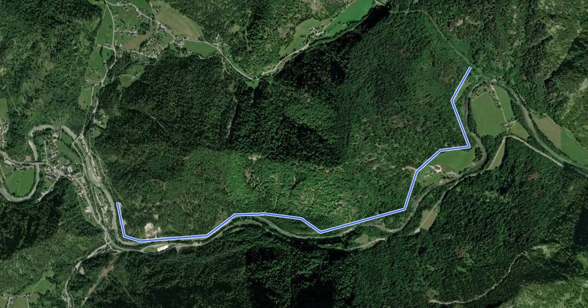Маршрут Wanderweg 91 на спутниковом снимке