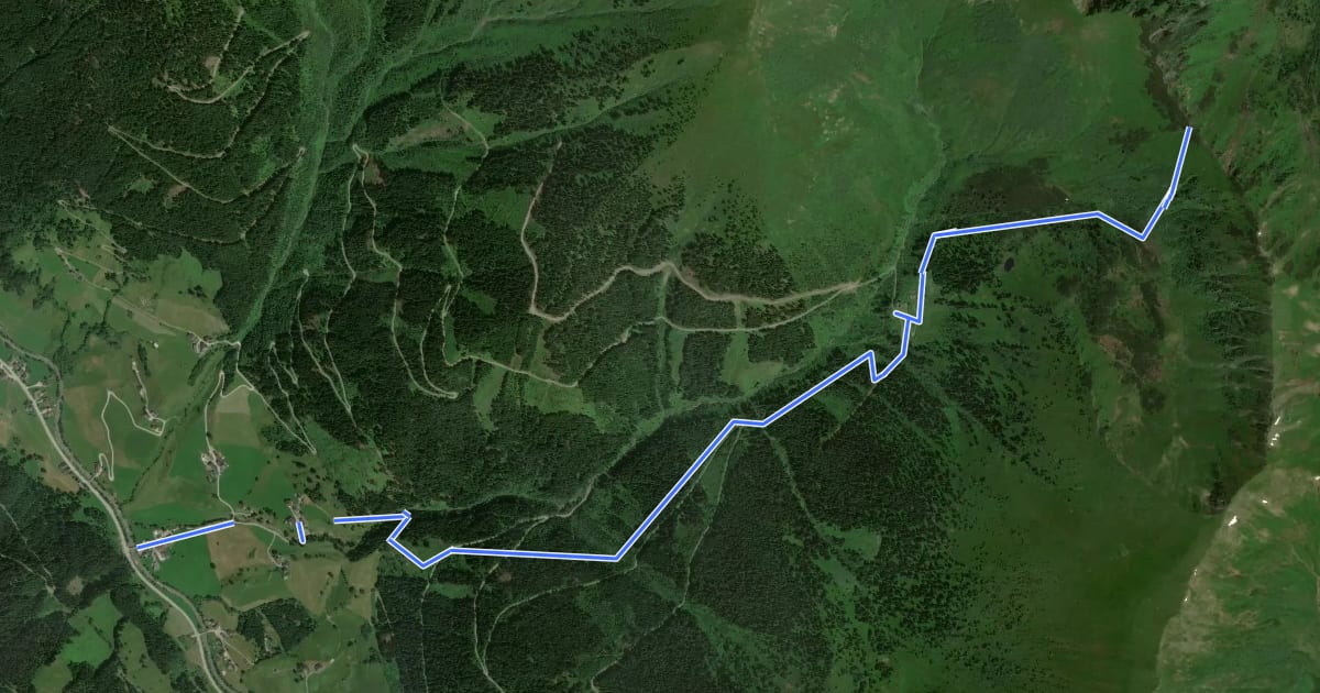 Маршрут Wanderweg 911b на спутниковом снимке