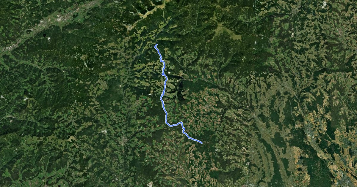 Маршрут Wanderweg 913 на спутниковом снимке