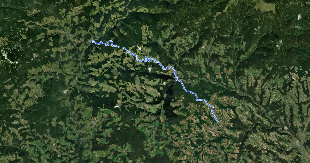 Маршрут Wanderweg 915 на спутниковом снимке