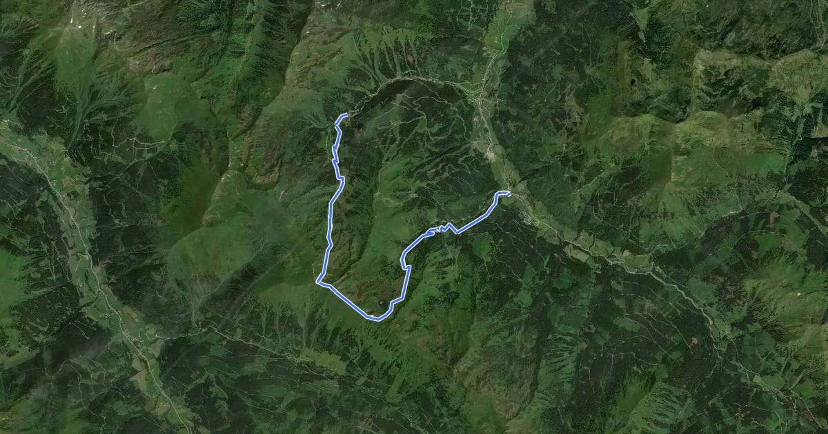 Маршрут Wanderweg 919 на спутниковом снимке