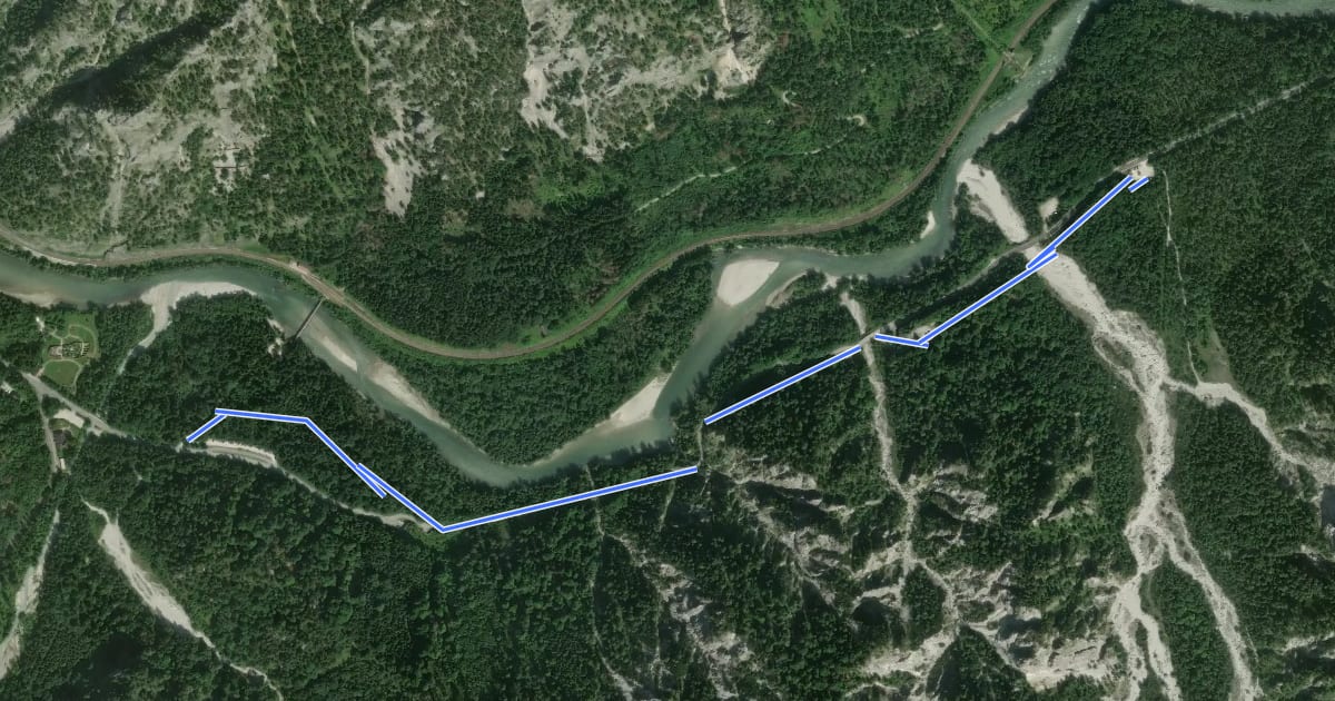Маршрут Wanderweg 92 на спутниковом снимке