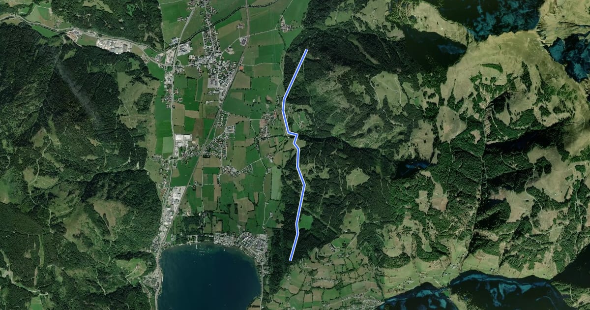 Маршрут Wanderweg 92 на спутниковом снимке