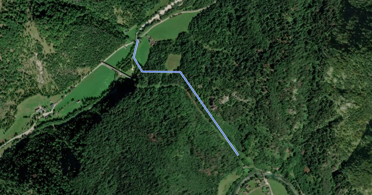 Маршрут Wanderweg 92 на спутниковом снимке