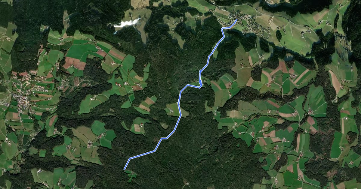 Маршрут Wanderweg 920 на спутниковом снимке