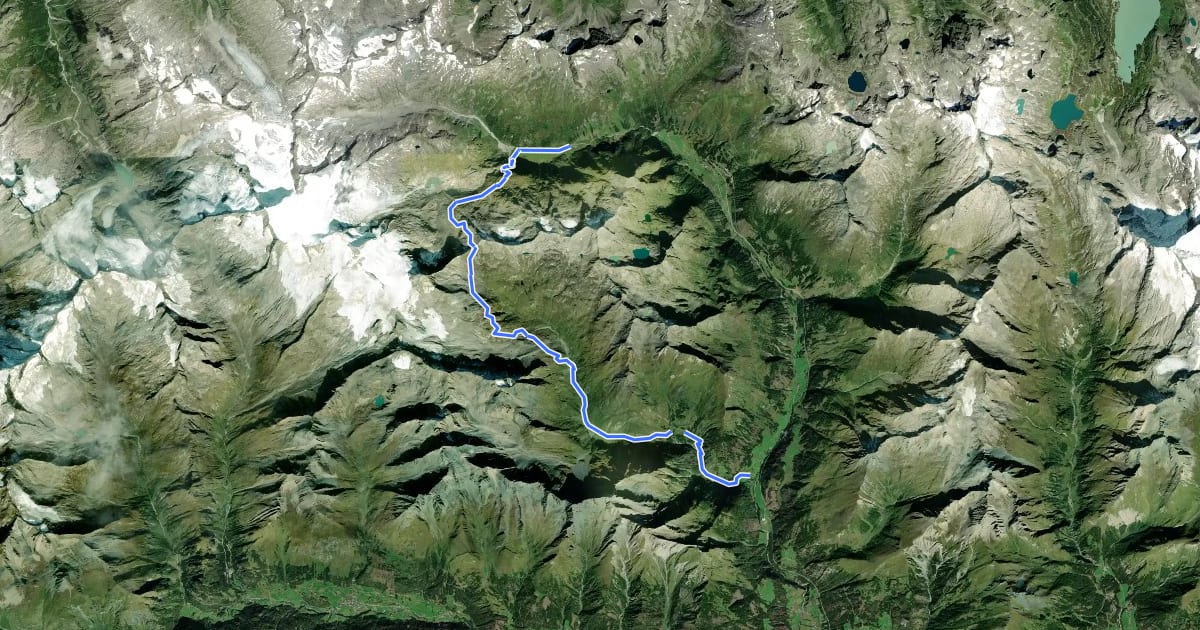 Маршрут Wanderweg 921 на спутниковом снимке