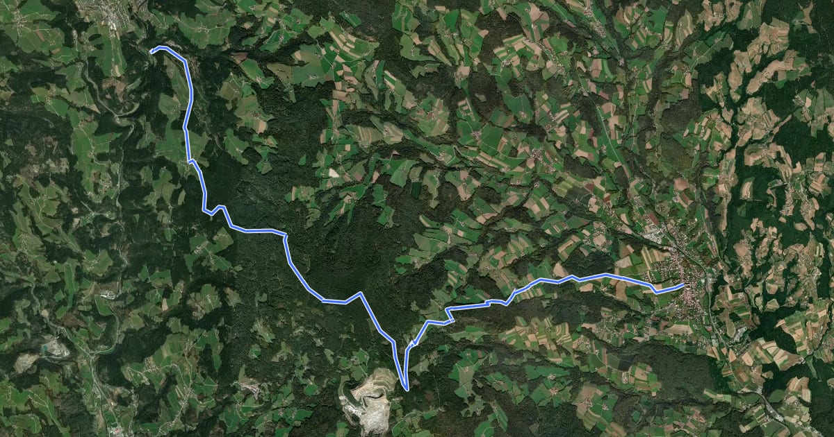 Маршрут Wanderweg 922 на спутниковом снимке