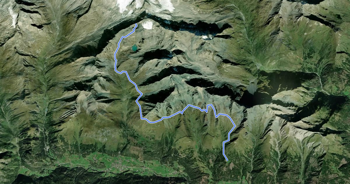 Маршрут Wanderweg 923 на спутниковом снимке