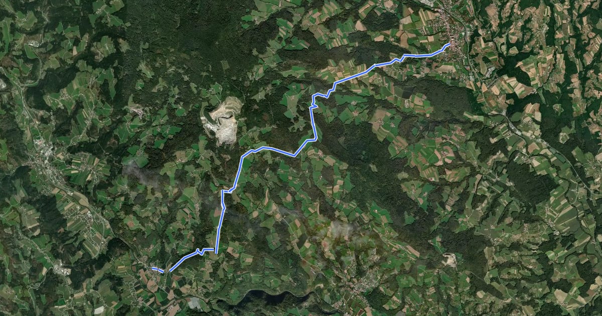 Маршрут Wanderweg 923 на спутниковом снимке