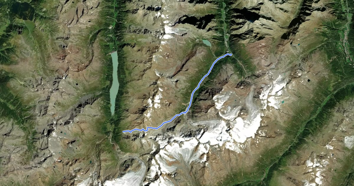 Маршрут Wanderweg 924 на спутниковом снимке