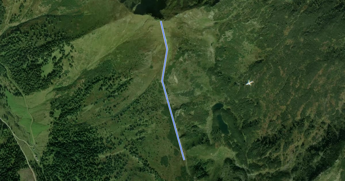 Маршрут Wanderweg 925 на спутниковом снимке