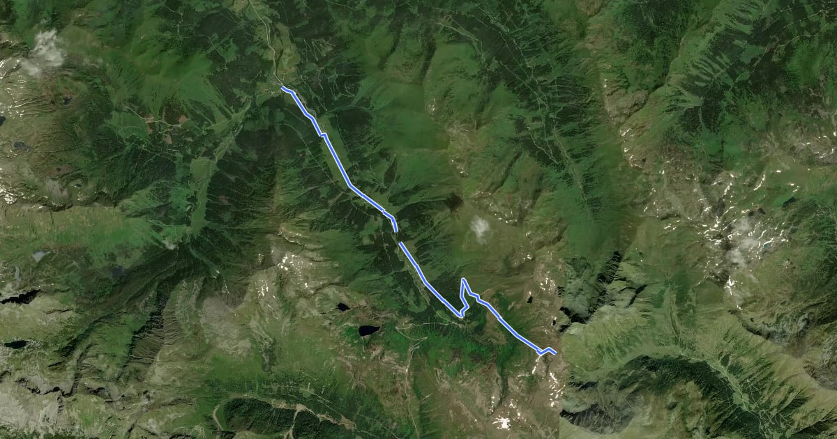 Маршрут Wanderweg 926 на спутниковом снимке