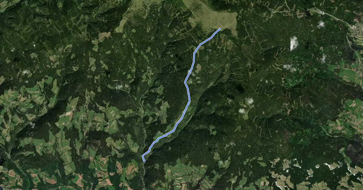 Маршрут Wanderweg 926 на спутниковом снимке