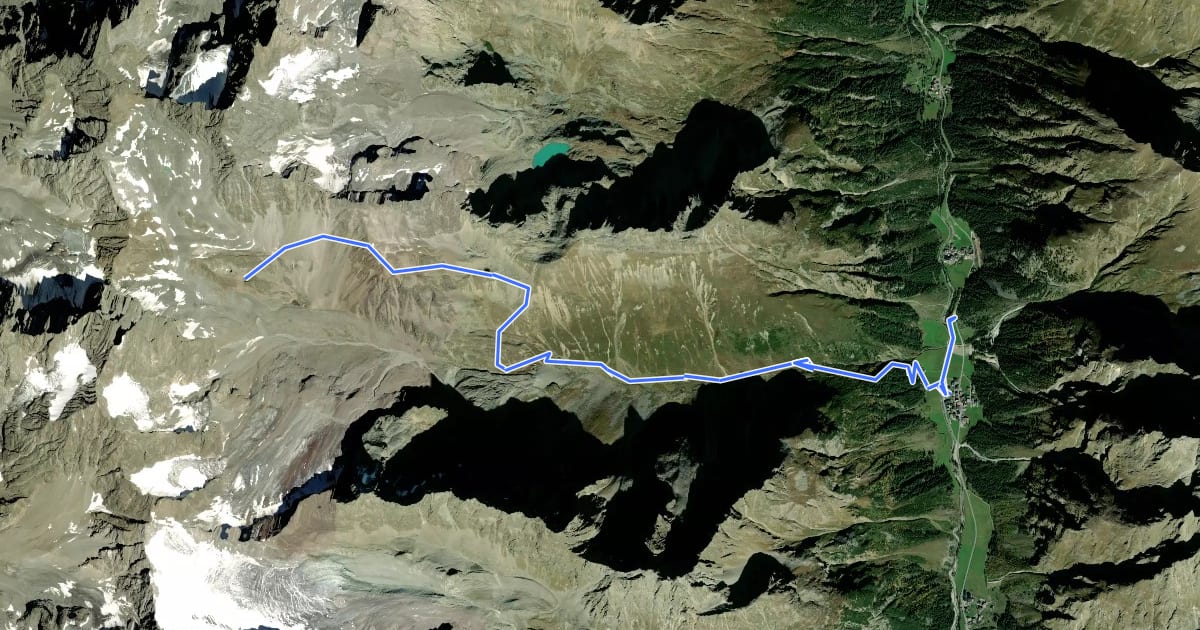 Маршрут Wanderweg 927 на спутниковом снимке