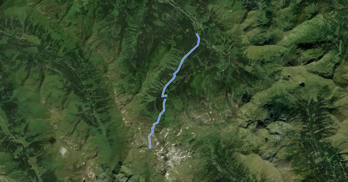 Маршрут Wanderweg 927 на спутниковом снимке