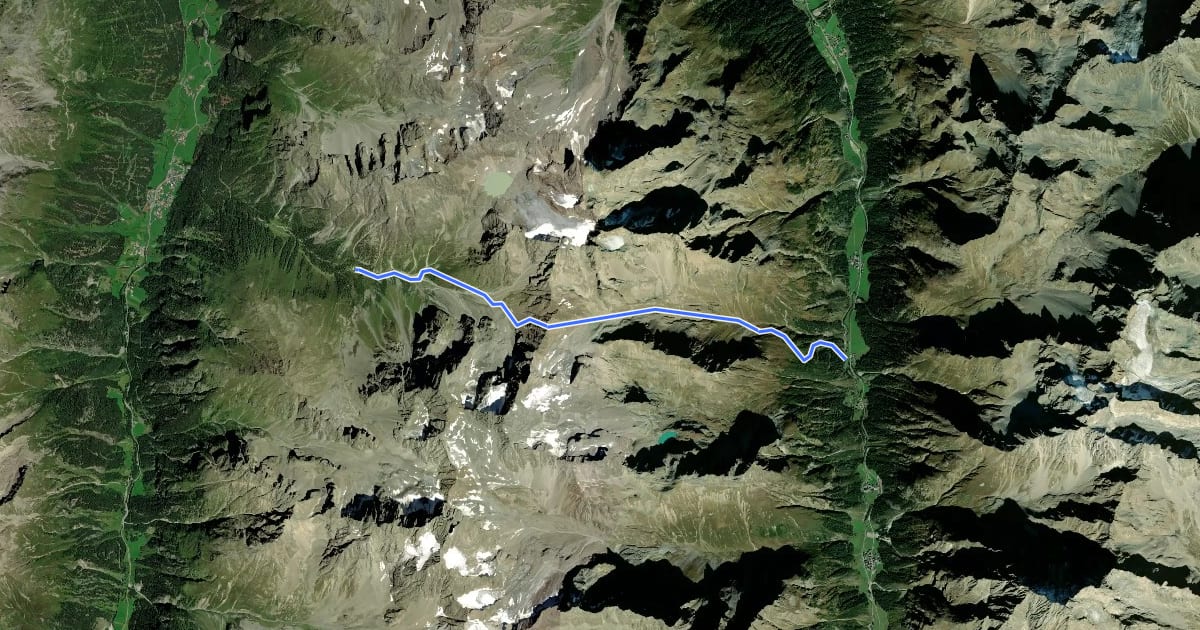 Маршрут Wanderweg 928 на спутниковом снимке