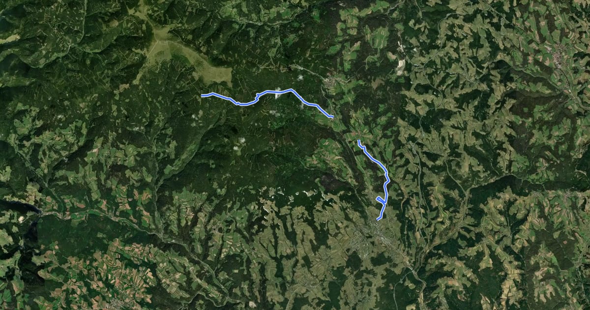 Маршрут Wanderweg 928 на спутниковом снимке