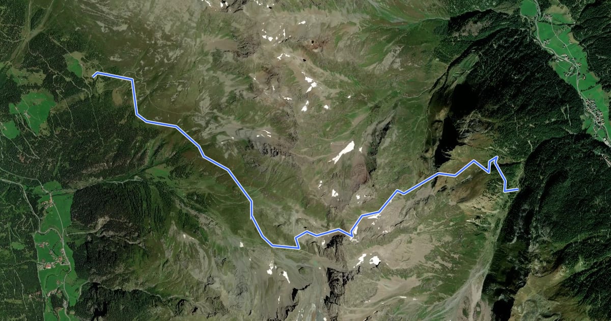 Маршрут Wanderweg 929 на спутниковом снимке