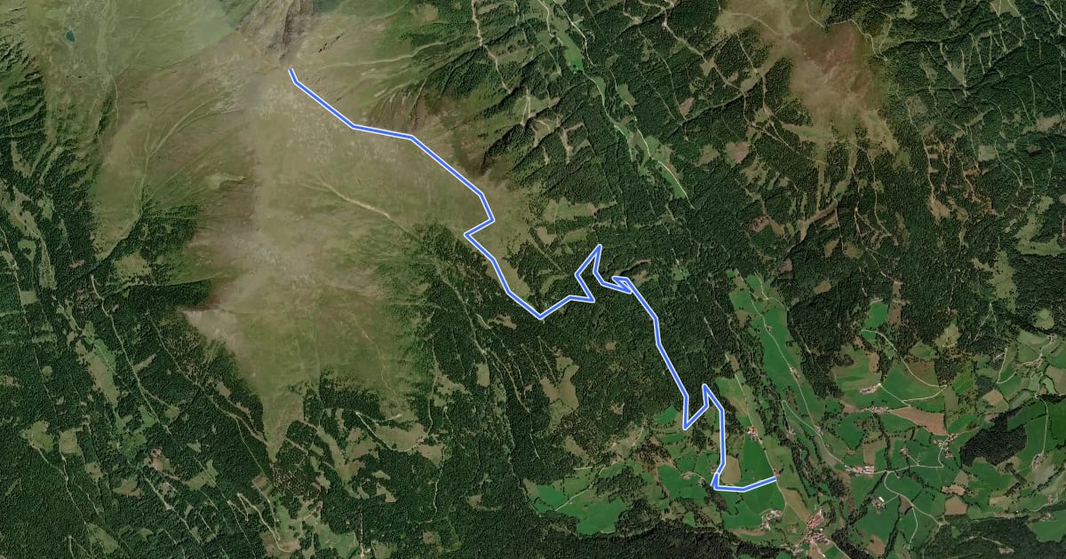 Маршрут Wanderweg 929 Greim на спутниковом снимке
