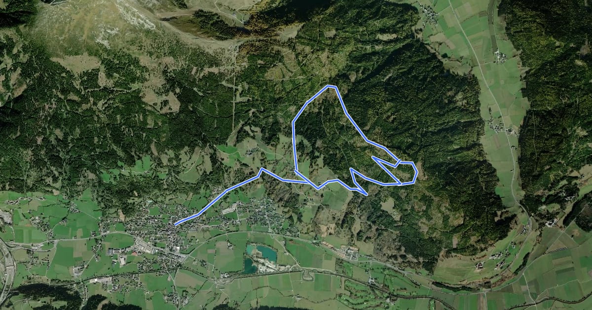 Маршрут Wanderweg 93, Grubental - Rundwanderweg на спутниковом снимке