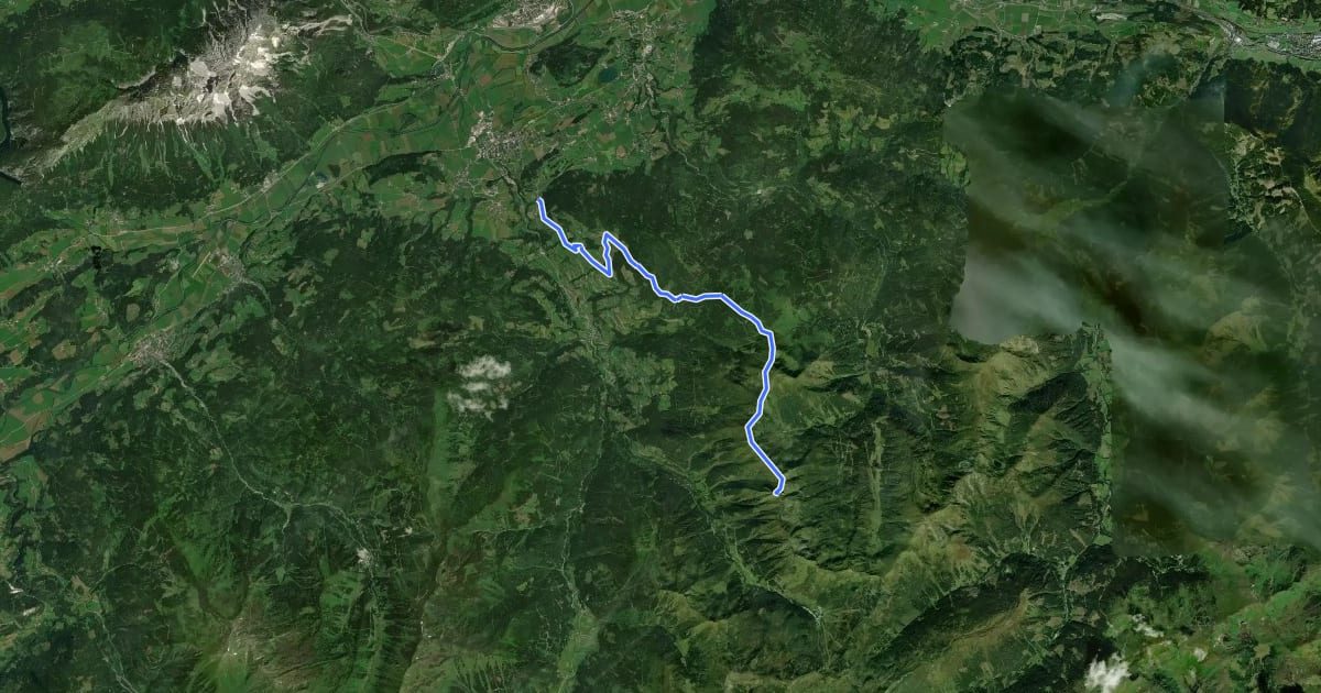 Маршрут Wanderweg 931 на спутниковом снимке