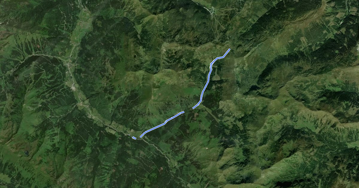 Маршрут Wanderweg 932 на спутниковом снимке