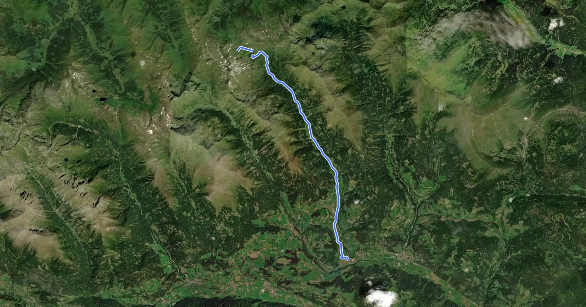 Маршрут Wanderweg 935 на спутниковом снимке