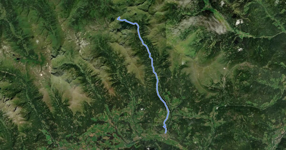 Маршрут Wanderweg 936 на спутниковом снимке