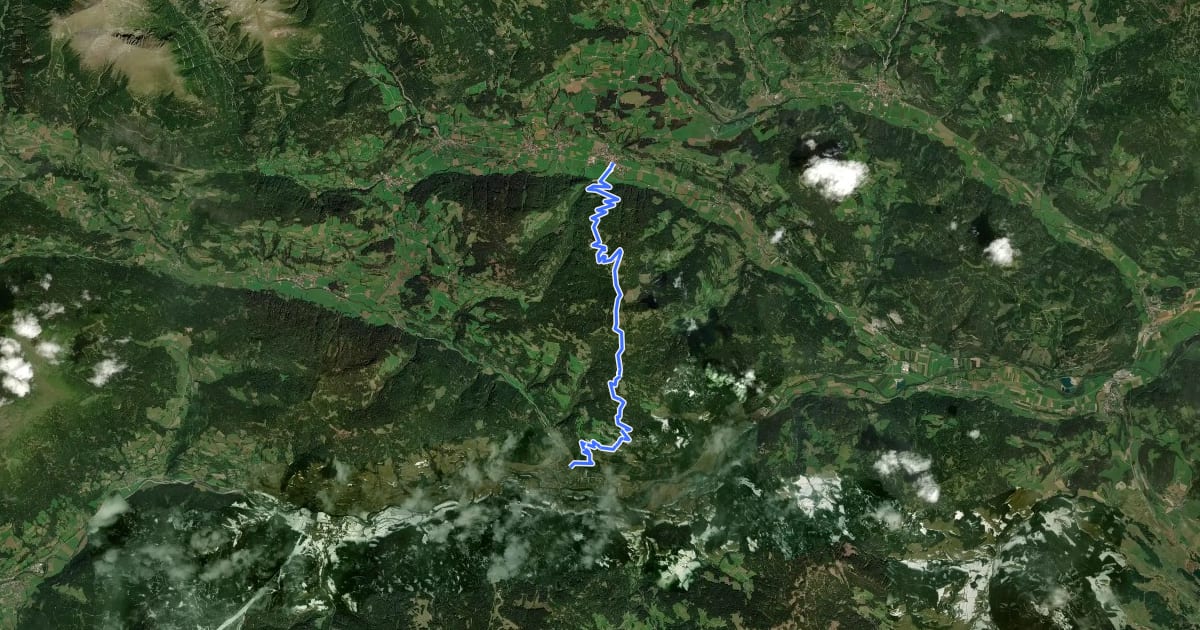 Маршрут Wanderweg 938 на спутниковом снимке