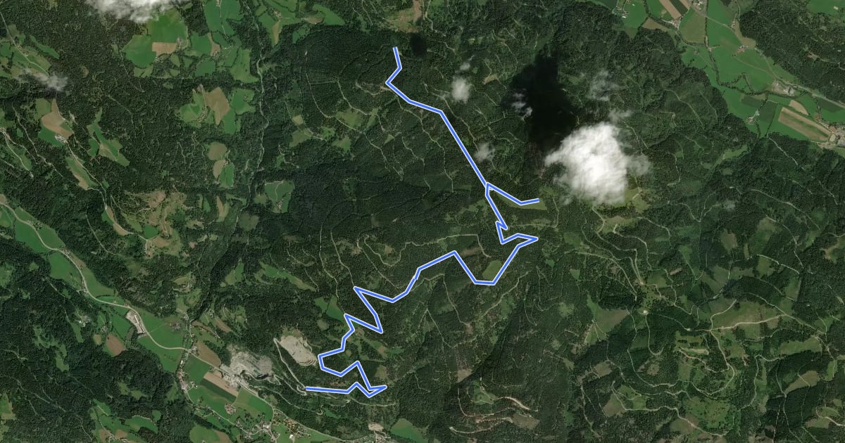 Маршрут Wanderweg 939 на спутниковом снимке