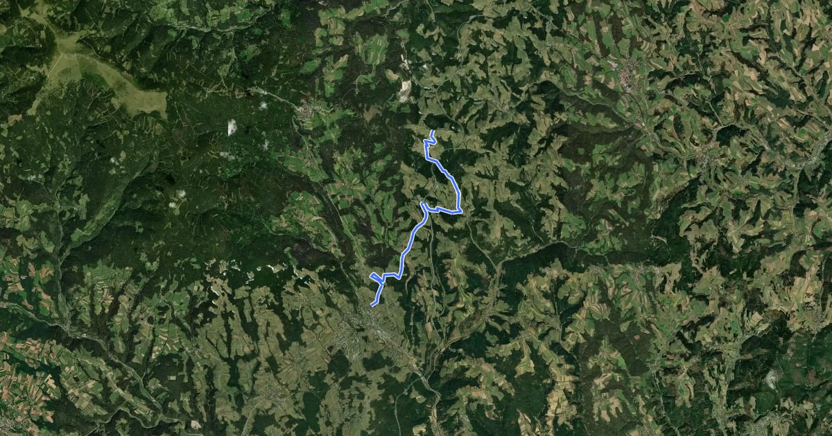 Маршрут Wanderweg 939 на спутниковом снимке