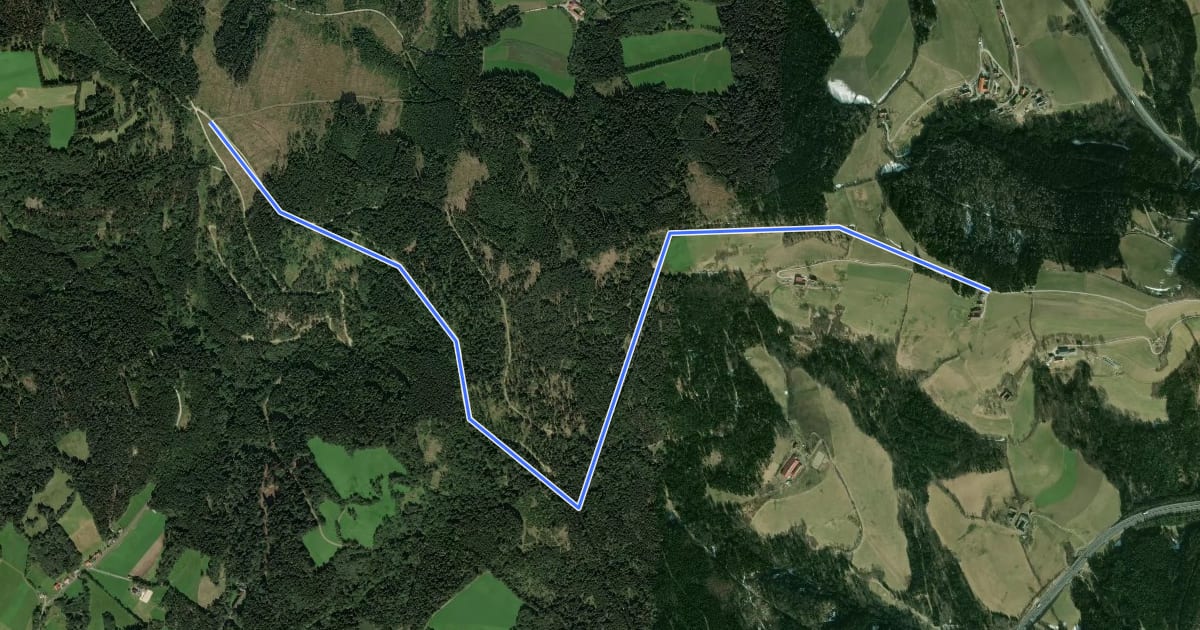Маршрут Wanderweg 939A на спутниковом снимке