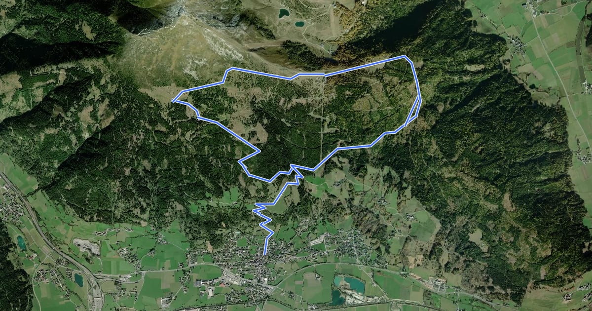 Маршрут Wanderweg 94, Speiereck - Bergwanderung на спутниковом снимке