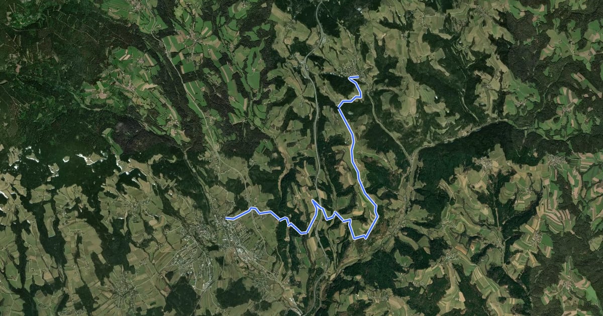 Маршрут Wanderweg 940, Schäffern - Pinggau на спутниковом снимке