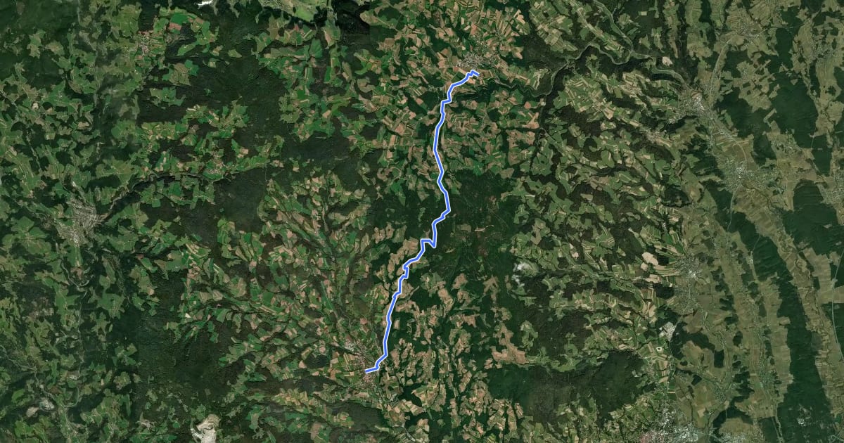 Маршрут Wanderweg 941 на спутниковом снимке