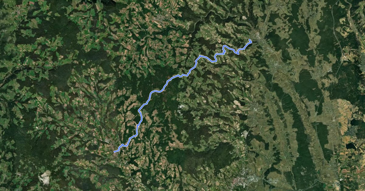 Маршрут Wanderweg 942 на спутниковом снимке
