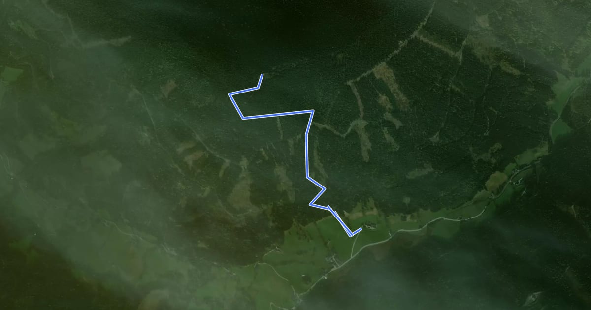 Маршрут Wanderweg 942a на спутниковом снимке