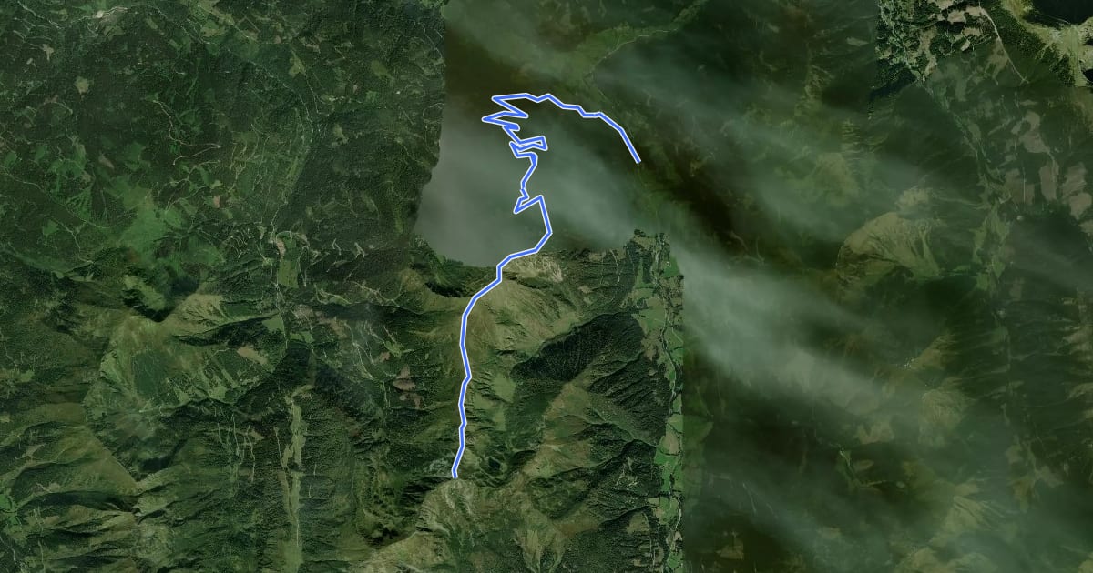 Маршрут Wanderweg 942c на спутниковом снимке