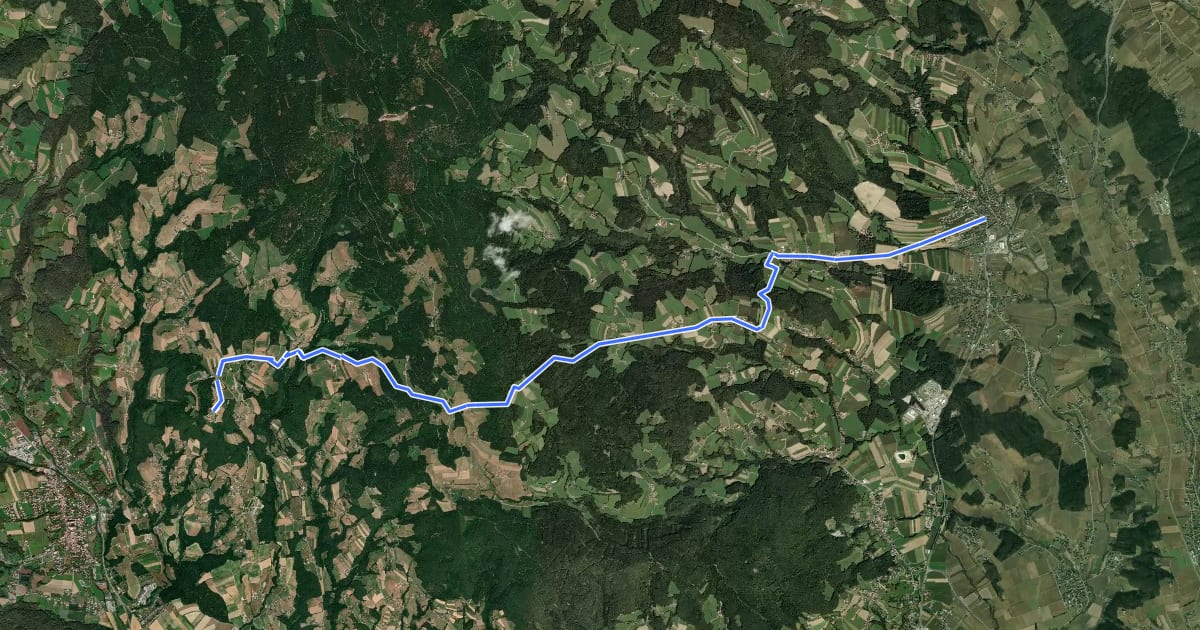 Маршрут Wanderweg 943 на спутниковом снимке