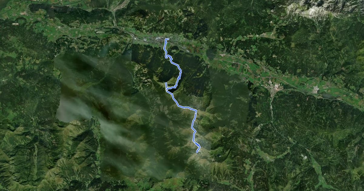 Маршрут Wanderweg 944 на спутниковом снимке