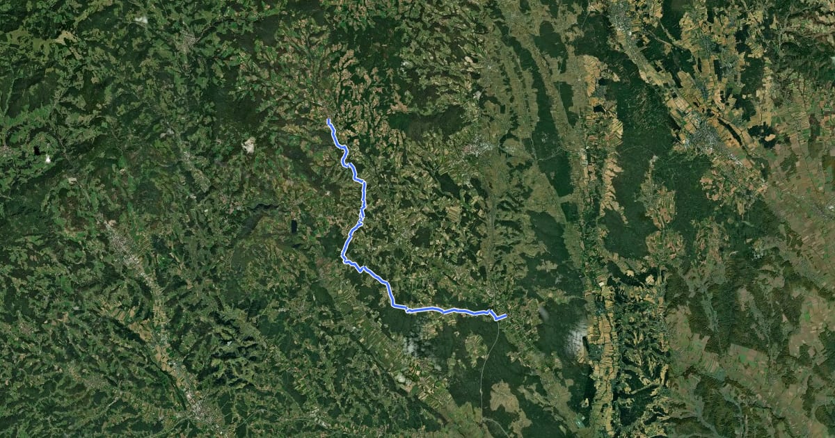 Маршрут Wanderweg 945 на спутниковом снимке